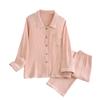 GDenFrog Double Gauze Long and Size for and Winter Women's Pajamas, Loungewear, Sleeves, 100% Cotton, Breathable, Skin-Friendly, M, Pink, Spring,
