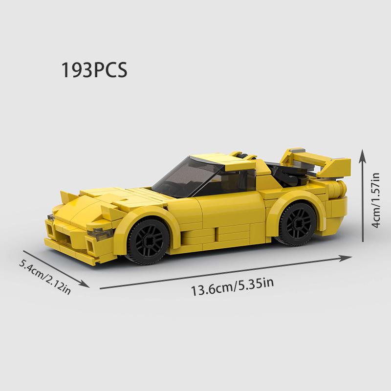 MOC F1 City Speed Sports Champion Racing Car Building Blocks Brick R34 RX-7 Vehicle Supercar Fast & Furious MK4 Supra Kids Toys