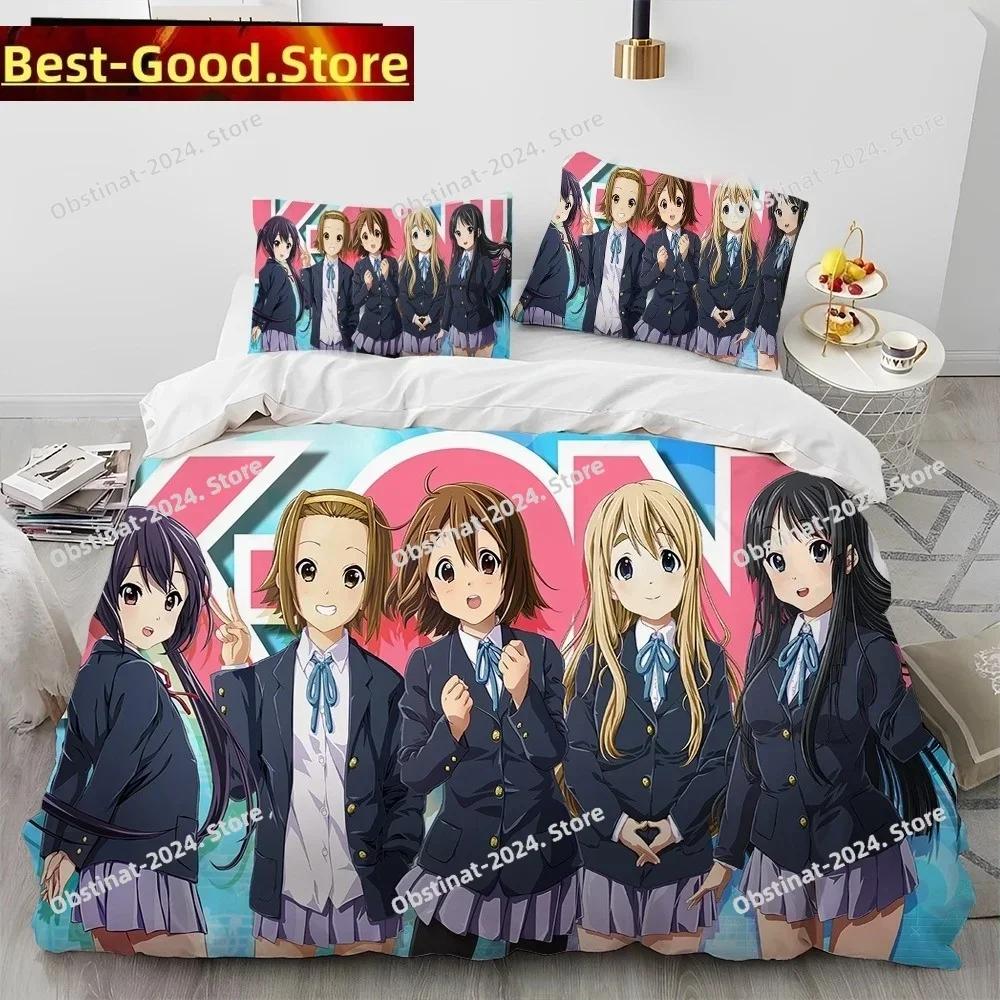 Верхняя K-ON Мультяшная Милая Лолита Каваи Девушки Комплект Постельного Белья Печатное Одеяло Пододеяльник Наволочка 3 Предмета Детский Взрослый Размер