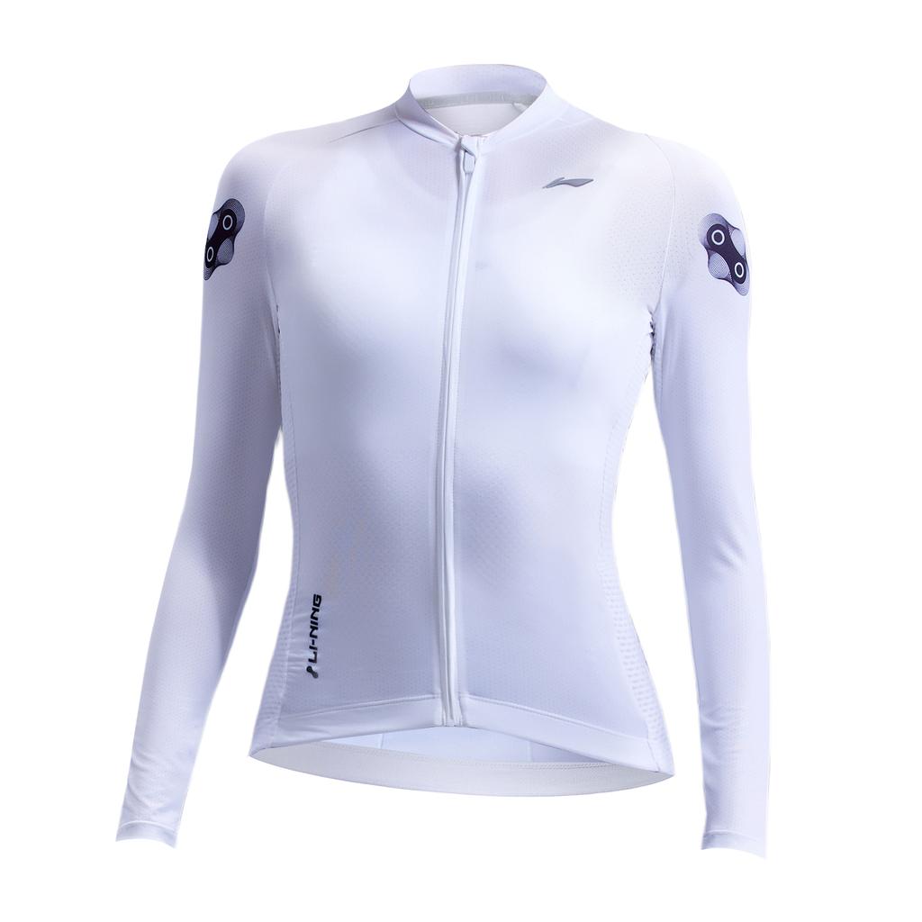 Li-Ning Professional Sports Equipment Summer Lightweight Breathable Quick-Dry High-Stretch Fitted Long Sleeve Cycling Jersey Women Jersey LCTY058