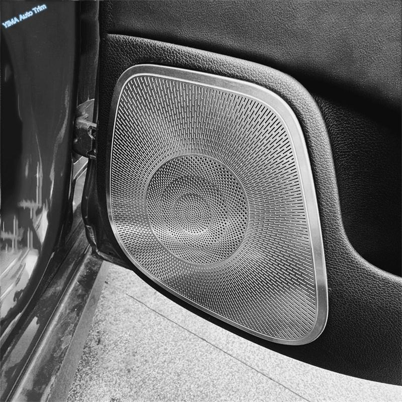 Interior Accessories Inner Door Audio Speaker Loudspeaker Frame horn Decoration Cover Trim Fit For KIA Stinger 2018 -