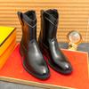 Fashion New Men Cowboy Boots Black Brown Side Zipper European and American Fashion Brand Chelsea Boots Knight Boots Size 38-46 Men Boots