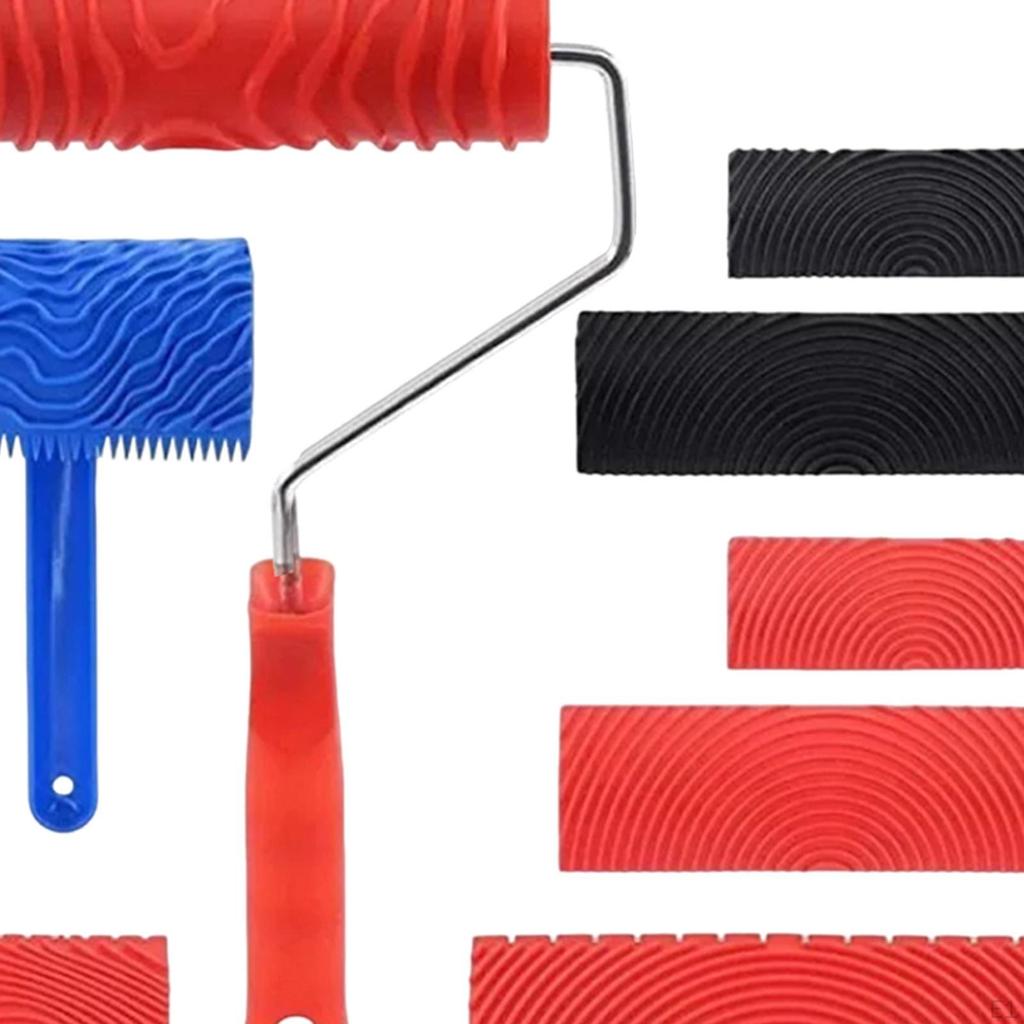 8x Wood Graining Painting Tool Set Imitation Texture Reusable Paint Look Like for Deck