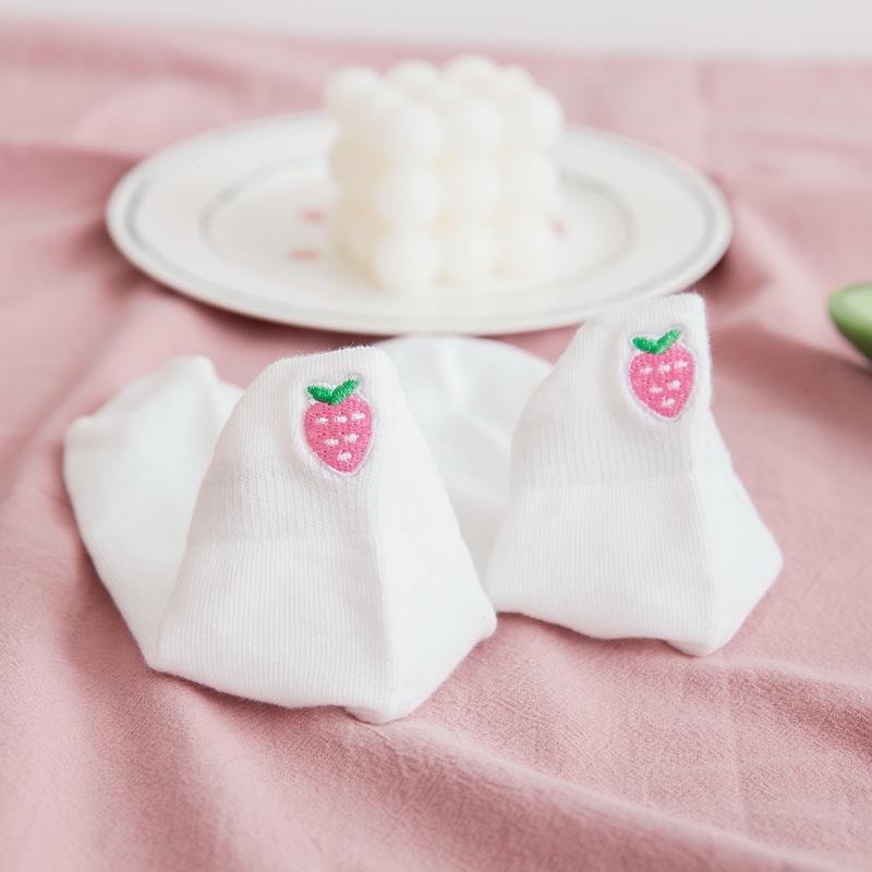 Женские весенние и летние носки с вышитыми фруктами - Милый японский стиль