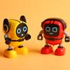 Lovely Plastic 2in1 Gyro Robot Model Kids Game Toy Spinning Top Decoration