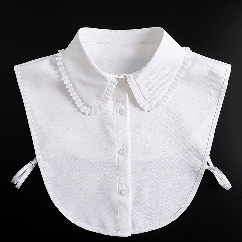 Business Formal White Laple False Collar for Women Vintage Detachable Lapel Blouse Tops Fake Collars Women Kraagje Nep