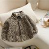 Детская блузка, куртка, верхняя одежда, леопардовая, весна-осень, рубашки, верхняя одежда, детская одежда