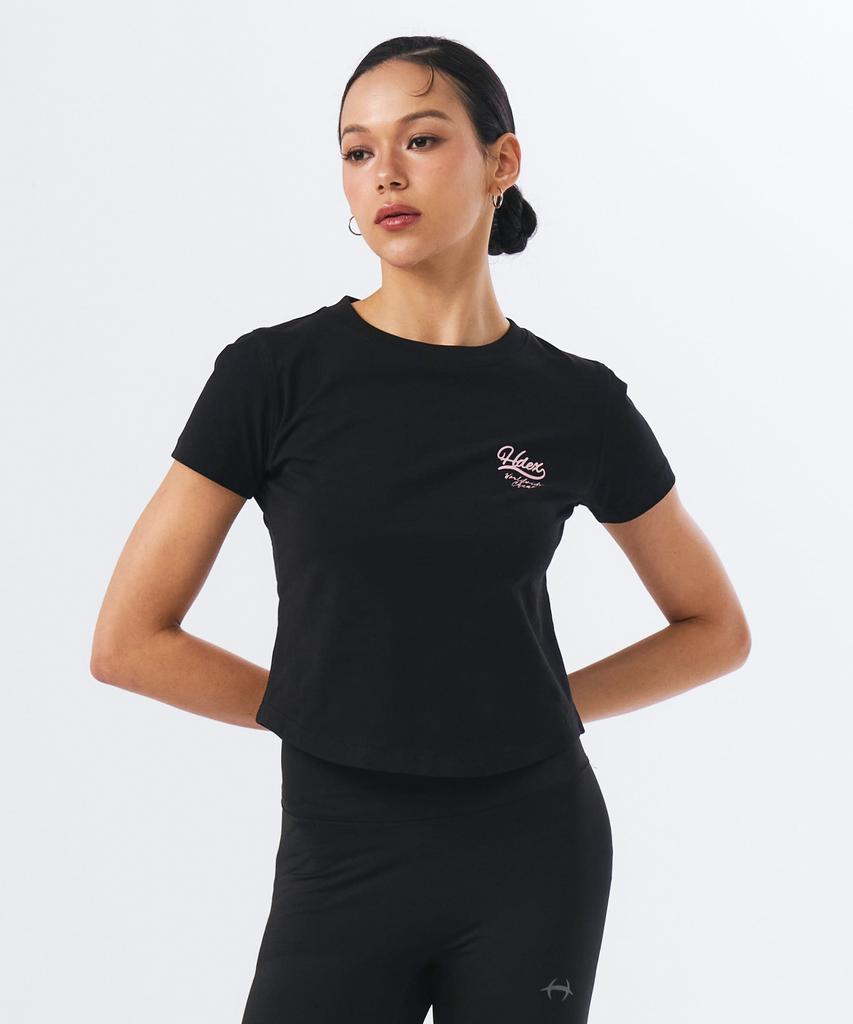 HDEX Women'S Curved Hem Short Sleeve (Black)