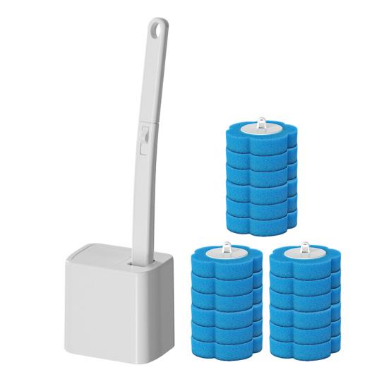 Одноразовая туалетная щетка с удлиненной ручкой, мощная чистящая палочка, трехслойная структура, очиститель для ванной комнаты, ванны, туалета