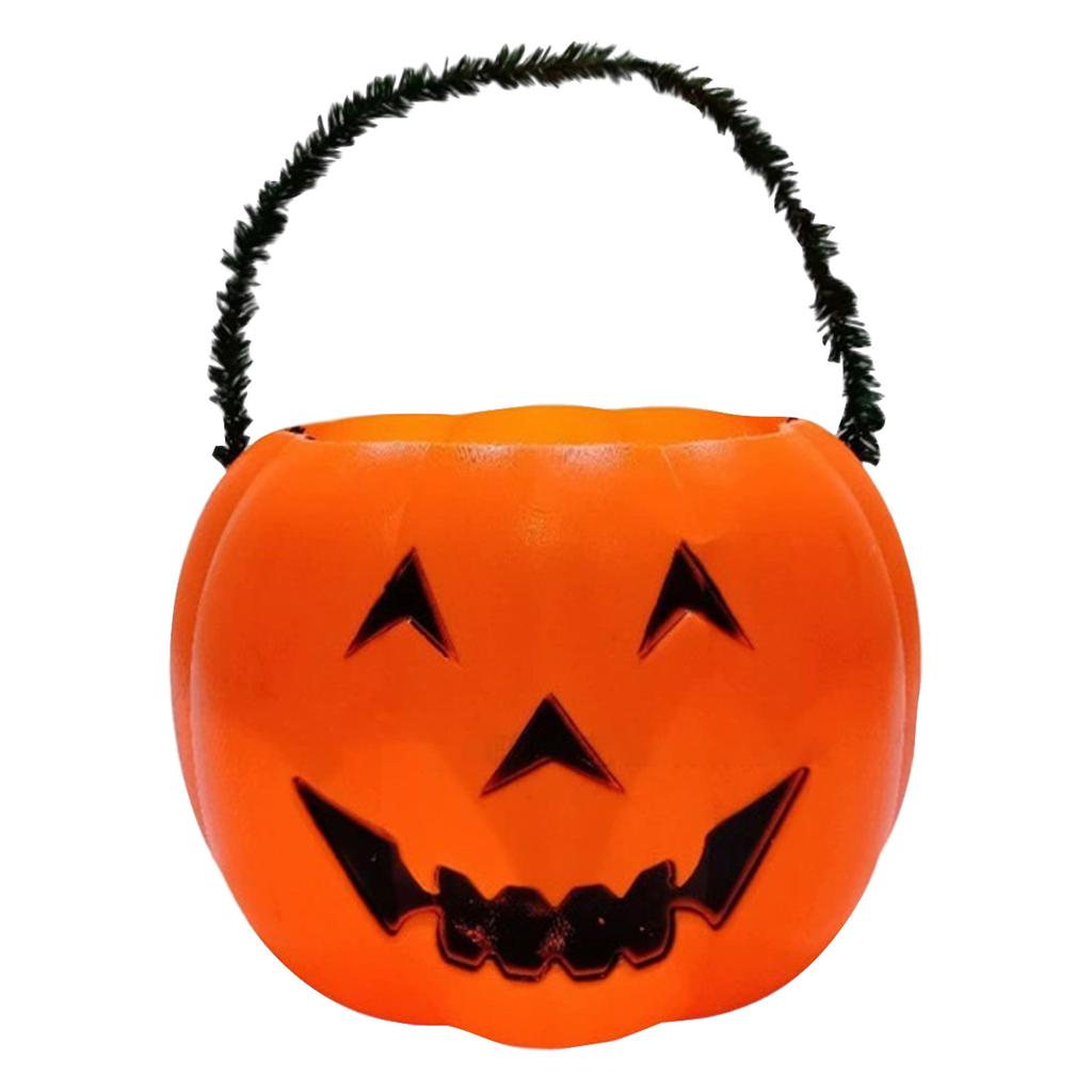 1 Pcs Halloween Portable Box Children Trick Or Candy Pail Holder (Orange),Halloween Decorations