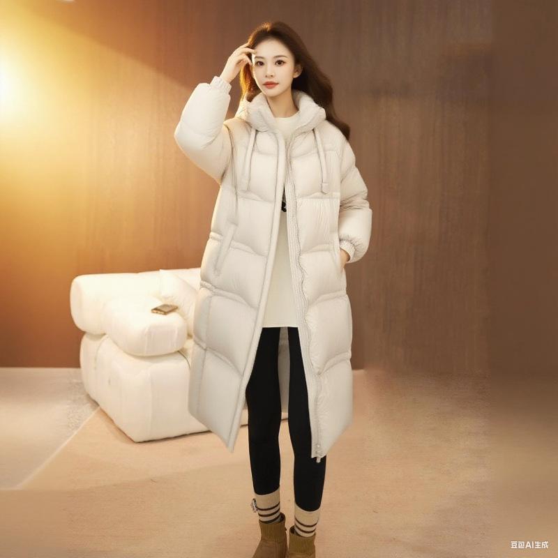 Down jacket women's medium and long over the knee winter new young mother fashion foreign style thickened coat tide