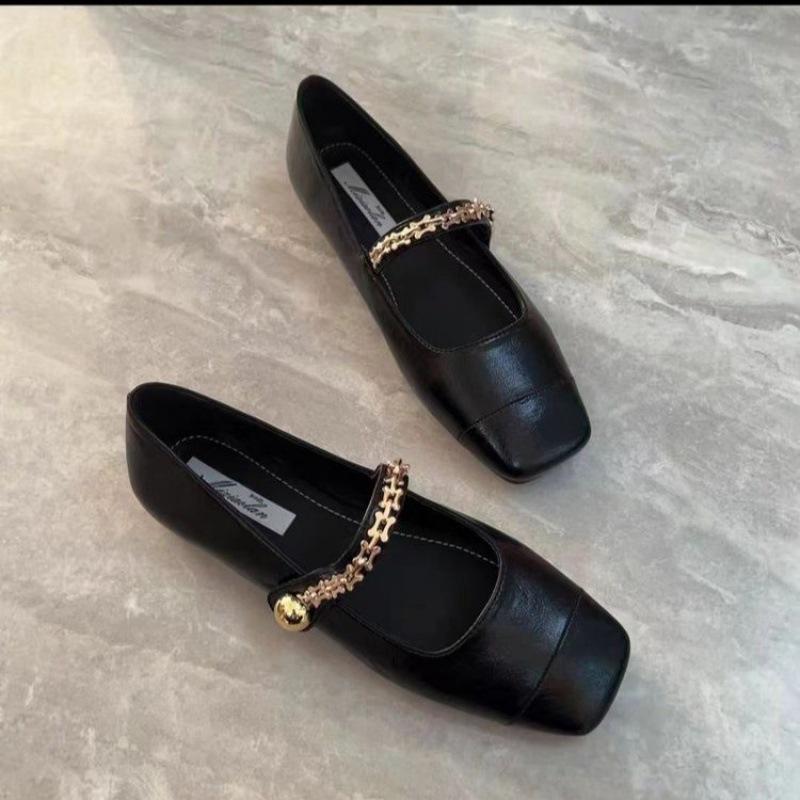 Французские коричневые туфли с квадратной головкой, женские весенне-летние туфли с юбкой, на плоской подошве, ретро, вечерние туфли Мэри Джейн, маленькие кожаные туфли