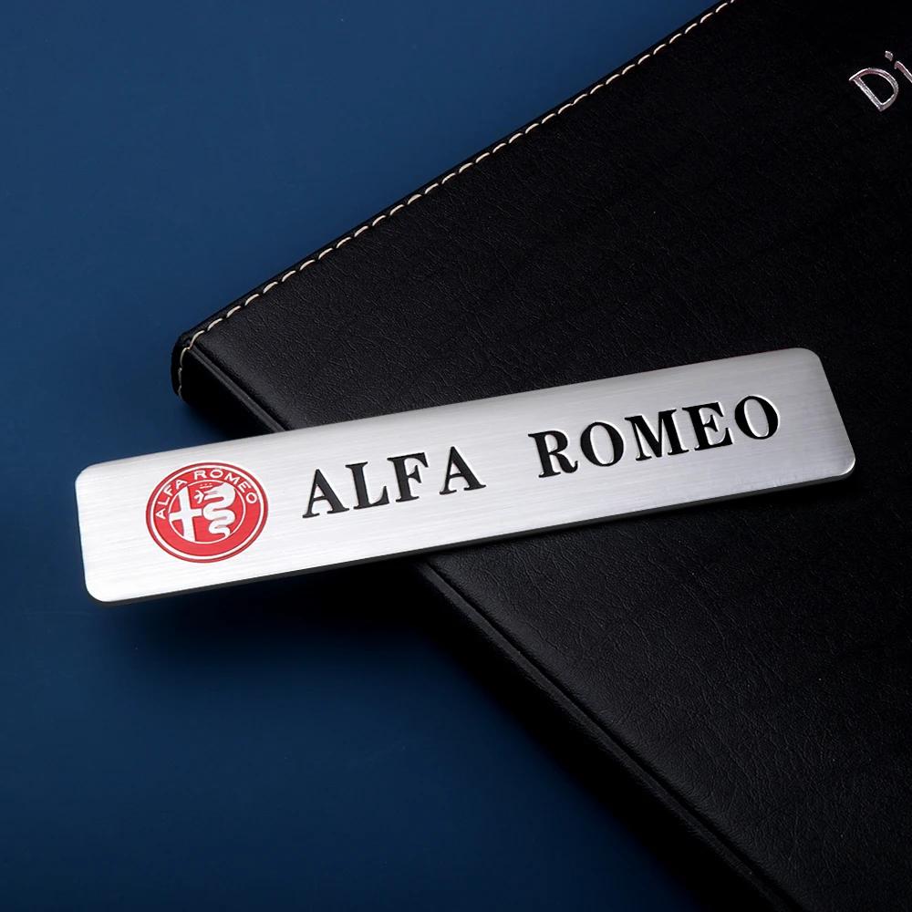 For Alfa Romeo Car Sticker Car Styling 3D Aluminum Logo Stickers Emblem Badge Decals Decoration For Alfa Romeo Giulia Stelvio Mifgh2
