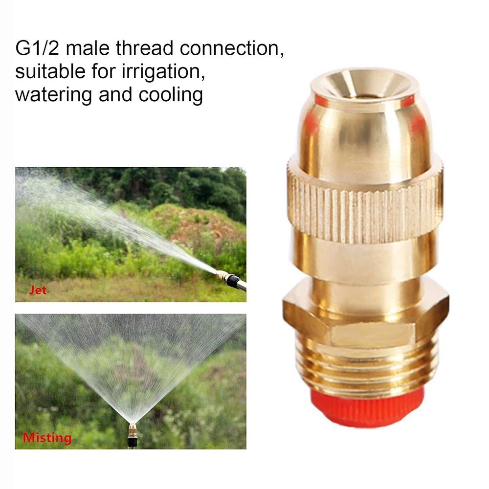 Brass Atomizing Sprinkler Nozzle Adjustable Misting Nozzle Copper Sprinklers Garden Watering