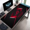 1pc Large Gaming Mouse Pad with Red Black ROG Design Non-Slip Durable Rubber Keyboard Mat for PC Office Decor XXL Desk Accessory