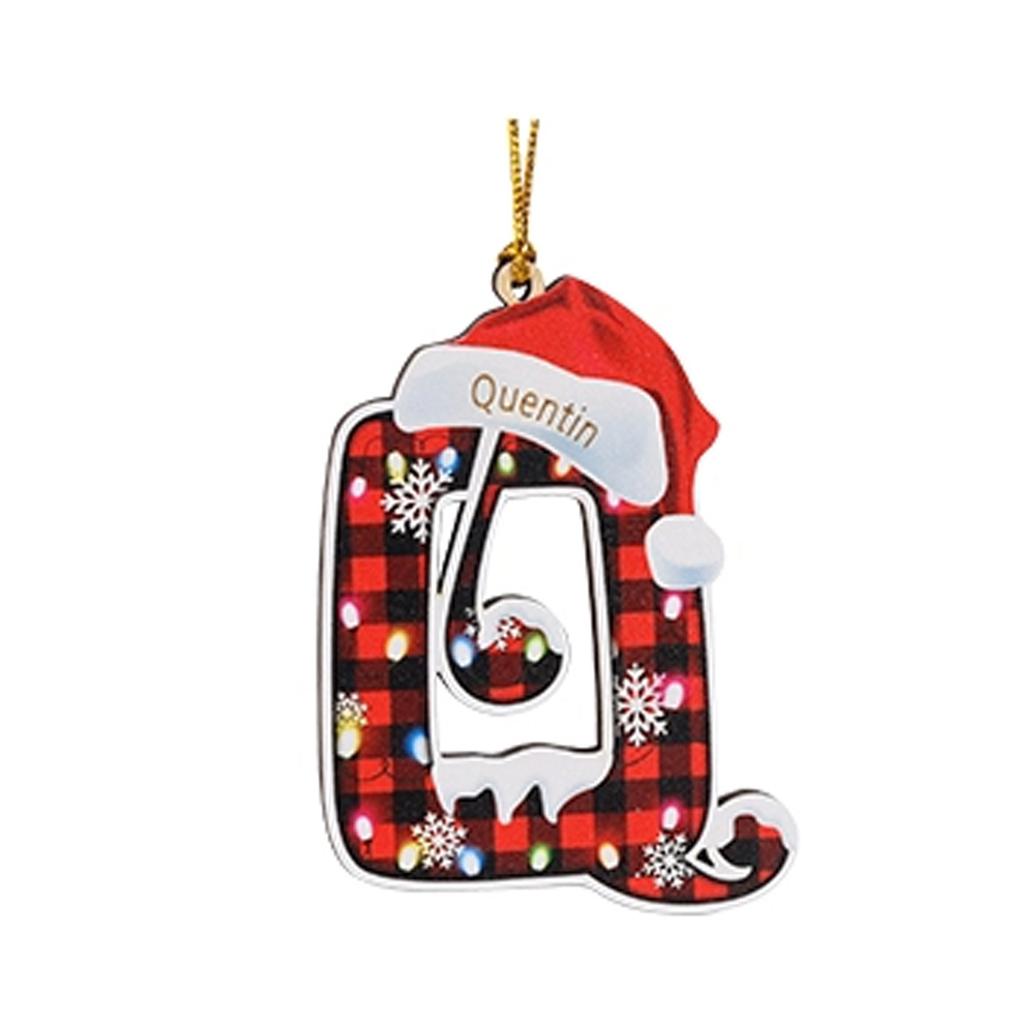 2D Christmas Decoration Pendant Christmas Tree Tag Theme Party Crafts Ornament