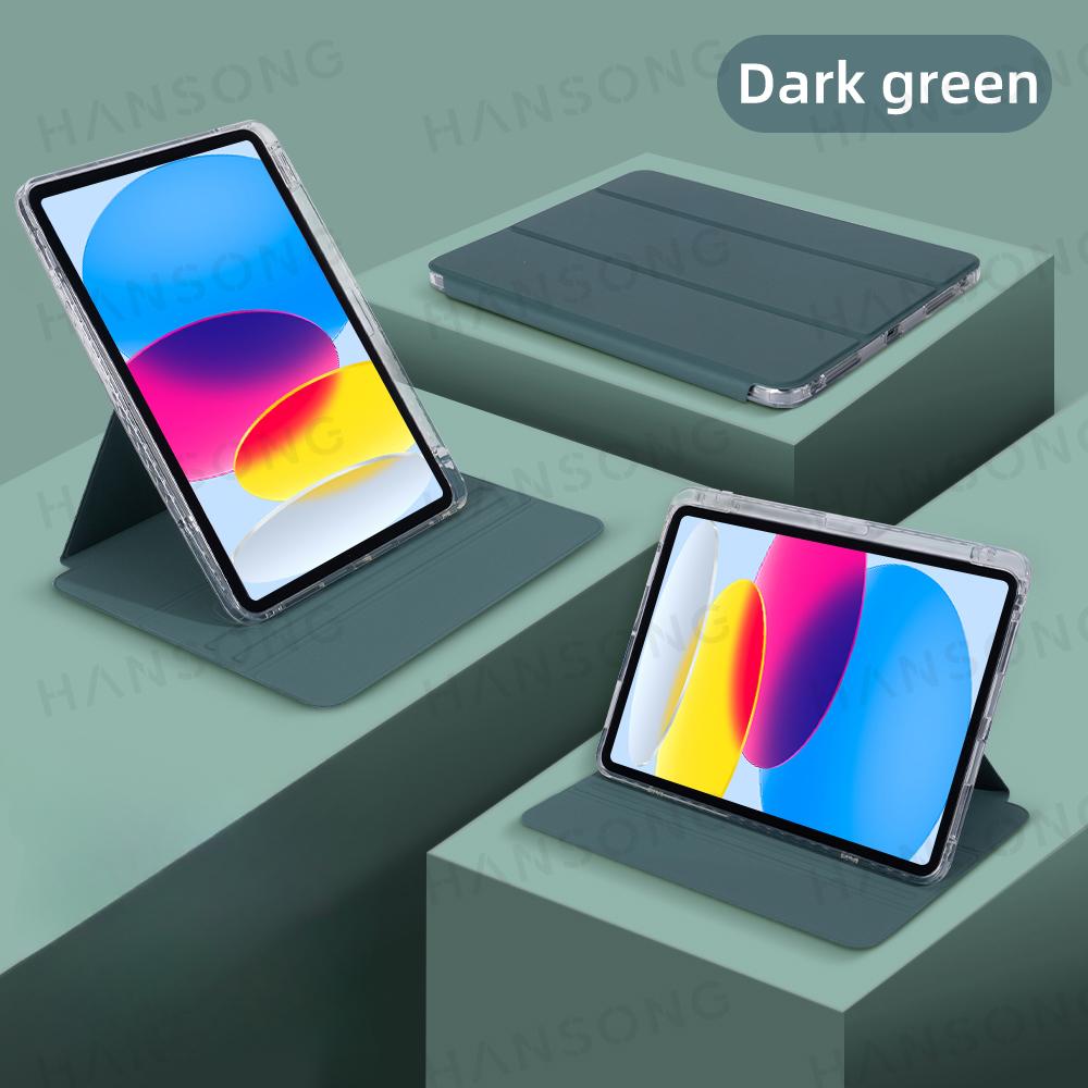 Clear Leather Case for IPad Case for IPad Air 5 4 10.9 10th Pro 12.9 4th 5th 6th 11 2nd 3rd 4th IPad 10.2 7th 8th 9th 10.5 9.7 360° Rotation Cover