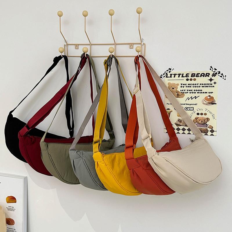 Stylish Mini Nylon Dumpling Crossbody Bag With Soft Structure For Everyday Use