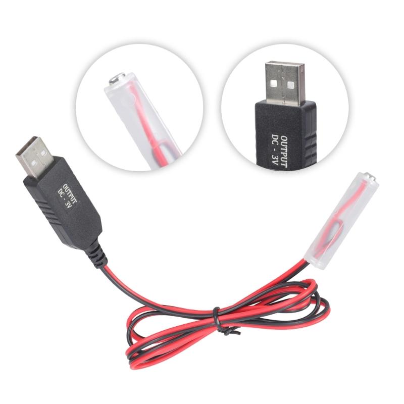 USB 3A Устранители батарей Замена Комплект 5В в 3В Преобразователи питания 2 3А Соединительный кабель (2ААА-3В)