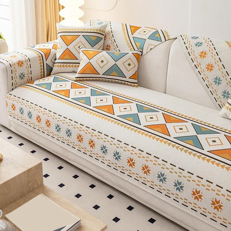 1 шт. Чехлы для дивана Bohemia, для декора гостиной, нескользящие универсальные чехлы для диванных подушек, для домашних животных, для детей, для дивана, для защиты дивана