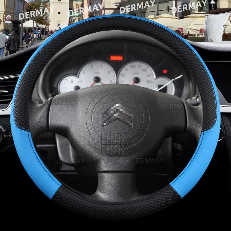 Для Citroen C2 9 цветов автомобильный чехол на руль из искусственной кожи Нескользящие автомобильные аксессуары