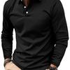 Men Shirt Buttoned Turn-down Collar Long Sleeves Solid Mid Length Pullover Color Casual Business Style Top