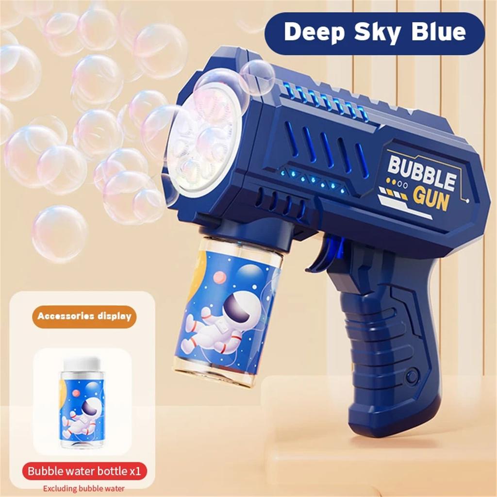 Children's bubble machine, light-up toy, fully automatic bubble gun, can produce a large number of bubbles without batteries or water