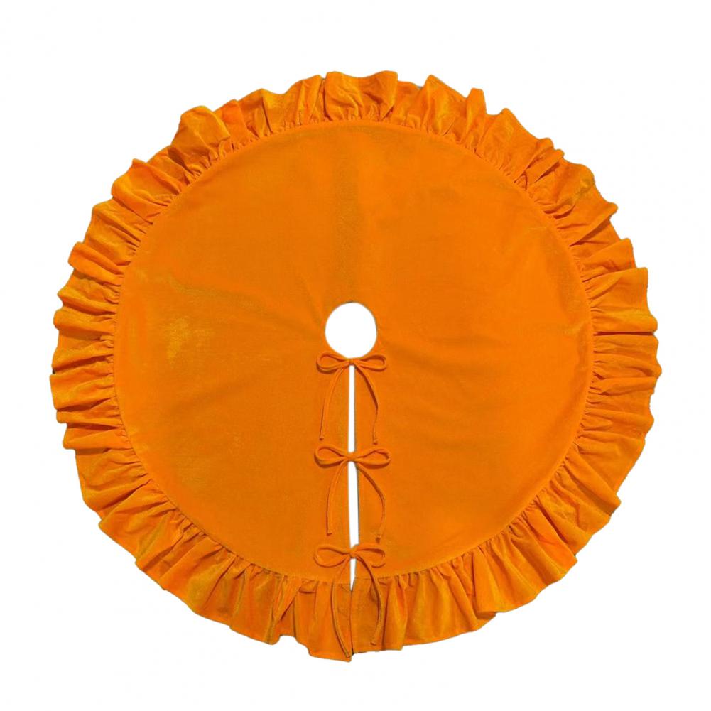 Holiday Tree Apron Soft Velvet Christmas Tree Skirt Velvet Ruffles Velvet Christmas Tree Skirt 48 Inch Holiday Decoration