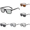 Stylish Uv400 Polarized Sunglasses For Men With Black Frame And Grey Lens For Outdoor Activities