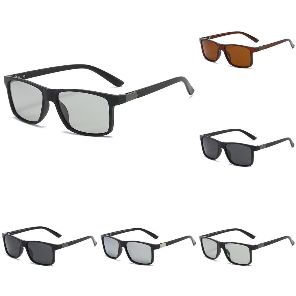 Stylish Uv400 Polarized Sunglasses For Men With Black Frame And Grey Lens For Outdoor Activities