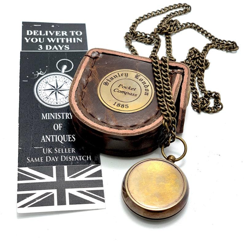 Mini Compass Locket Necklace, Tiny Brass Compass, Compass Pendant, Handmade Gift, Gift for Her, Gift for Him, Mens Gift, Valentines Day Gift