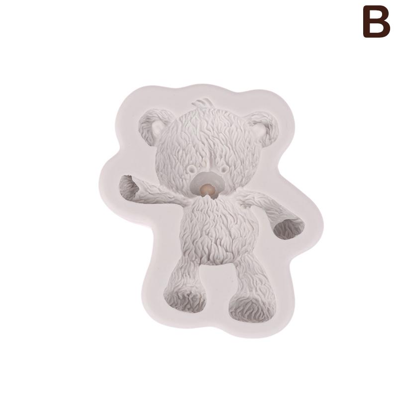 3D Медведь Силиконовая Форма Помадка Шоколадные Конфеты Желе Форма DIY Глиняная Модель Украшения Торта Инструменты Кухонные Принадлежности Формы Для Выпечки