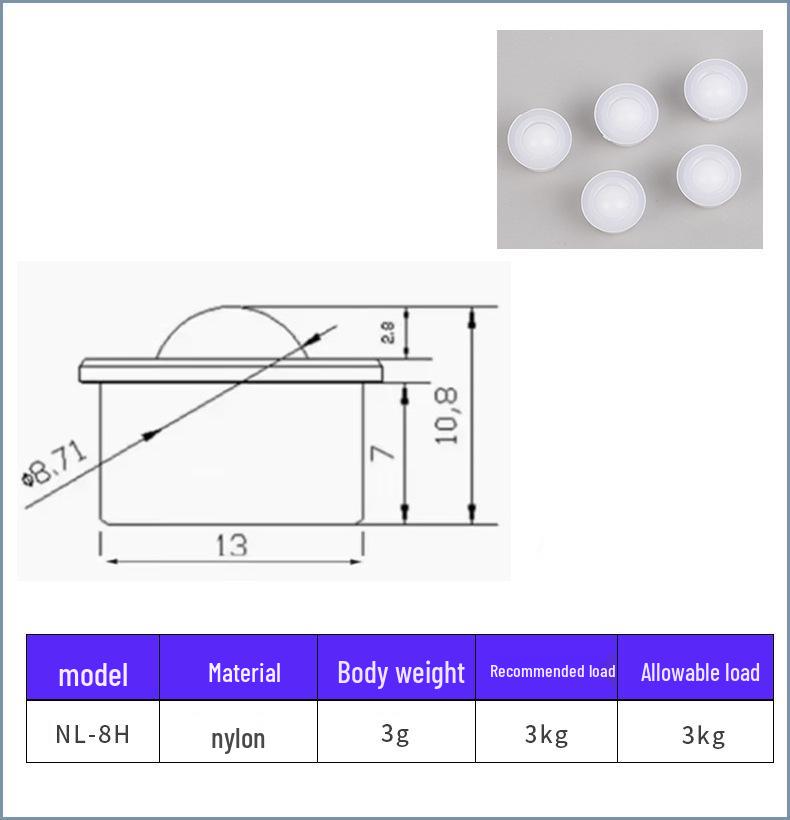 Small Stainless Steel Conveyor Ball Bearing Nylon Wheel