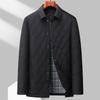 Winter Lapel Rhombus Middle-aged Business Casual Light Cotton-padded Warm Premium Coat