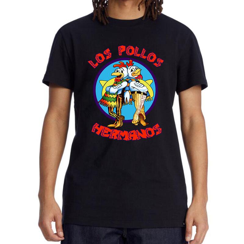Summer Short Sleeved Men's High Quality T-shirt 100% Cotton Breaking Bad LOS POLLOS Print Casual Funny T-shirt Male Tees Tops
