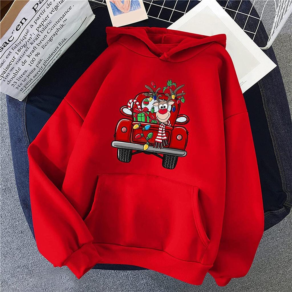 Kawaii Рождественский олень палевый принт толстовки для мужчин спортивный костюм аниме женская толстовка одежда с капюшоном