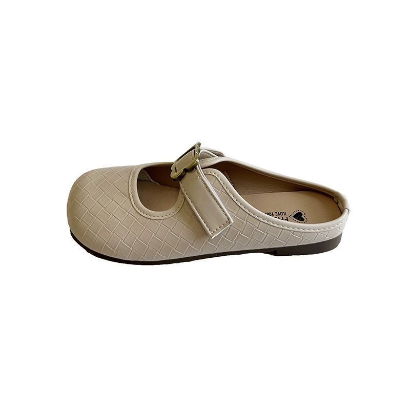 Flat bottom high-end work sandals 2025 summer new super fire beautiful office bag head half slippers women's wear