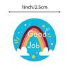 1 рулон, наклейки для хорошей работы, 500 шт. в комплекте, 1 дюйм, лента с изображением мультяшных животных, радужной звезды, награды для офиса, школы, украшения
