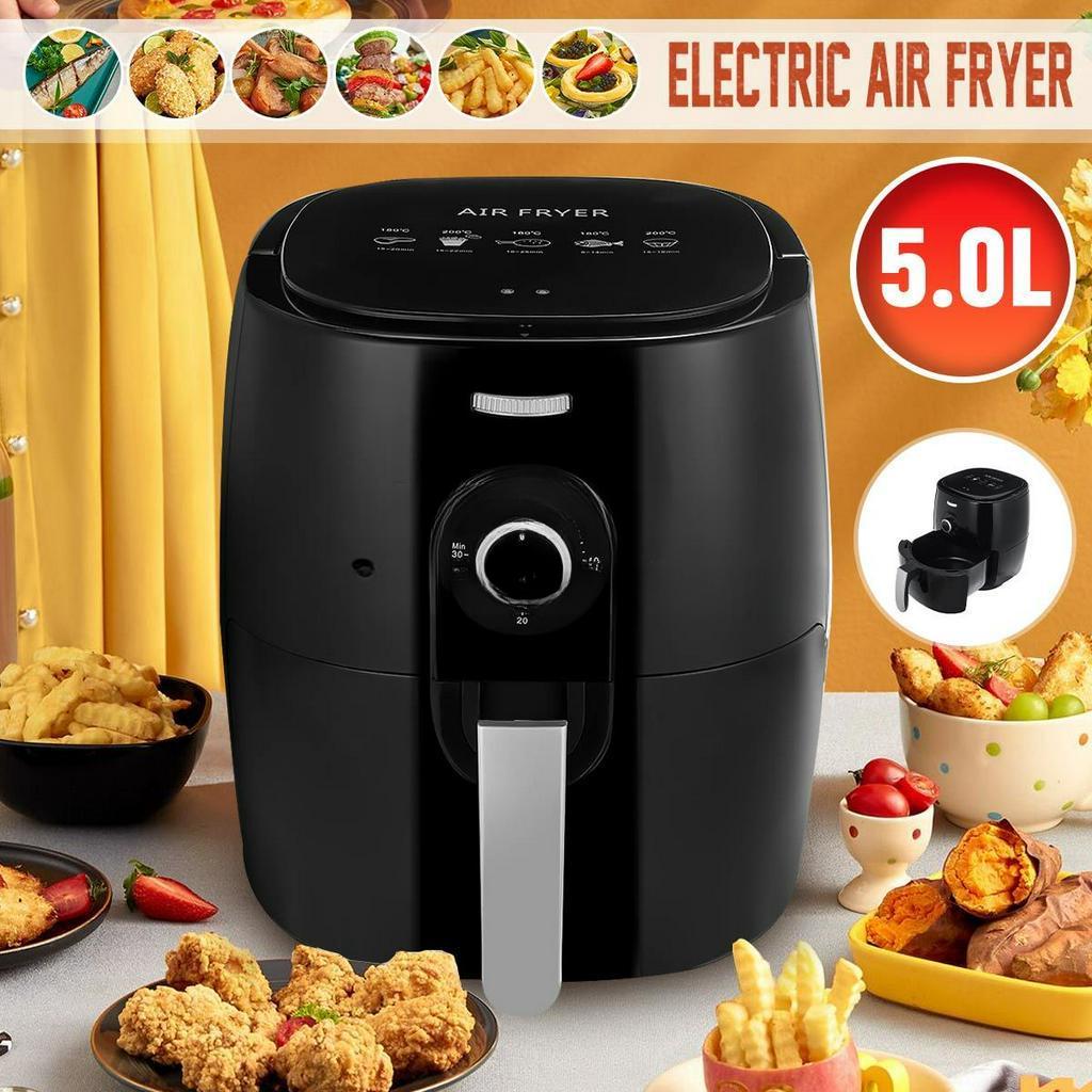 Многофункциональная аэрофритюрница 5 л 1350 Вт для приготовления курицы без масла, аэрофритюрница для здоровья, пиццеварка с таймером, электрическая фритюрница