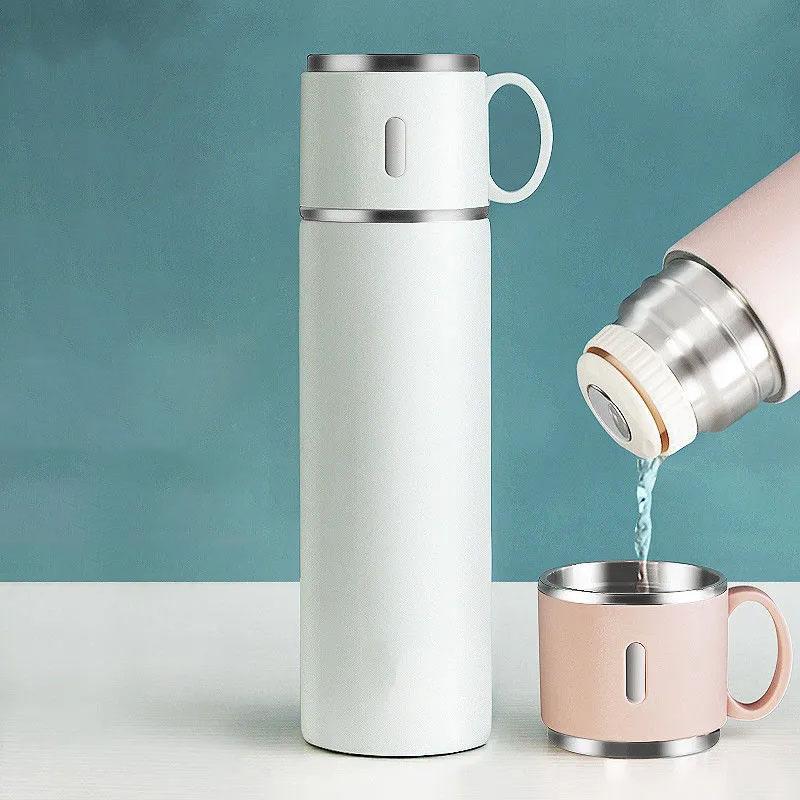 Изолированная чашка из нержавеющей стали, большая емкость, корейская студенческая чашка для воды, простая портативная изолированная чашка для воды в стиле Ins