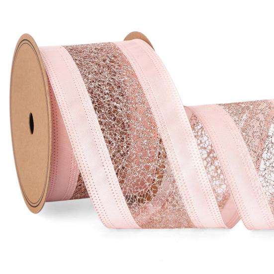 Yousheng 1 рулон 10 ярдов 2,5 дюйма Рождественская лента блестящая подарочная упаковочная лента яркий цвет рождественская елочная лента DIY поделки для украшения дома