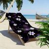 Floral Pattern with White and Purple Flowers Beach towel quick-drying for travel outdoor sports jogging beach and swimming