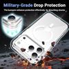 Акриловый чехол военного класса для iPhone 17 Pro Max 17Air Задняя крышка Magsafe Ударопрочный Прозрачный Гибридный PC-чехол для iPhone 17