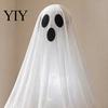 Spooky Cute Home Accents Halloween Ghost Night Light, Fabric Glowing Figurine Lighted Hanging Prop for Home, LED Tabletop Ornament, Festive Decoration