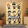 Custom Name Personalized Haikyu Print Blanket, Home Decor, Bedroom, Sofa, Camping, Couch, Gifts for Birthday Christmas