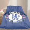 Chelsea FC Pattern Blanket, Cozy Blanket for All-Season Comfort on Sofas, Beds, Office, Car, Camping and Travel