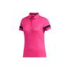 Рубашка поло в рубчик с цветными блоками, женская, розовая FJ2438