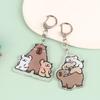 Симпатичный акриловый брелок с капибарой, школьный рюкзак, украшения, мультяшный брелок, подвеска, очаровательный брелок, подарок
