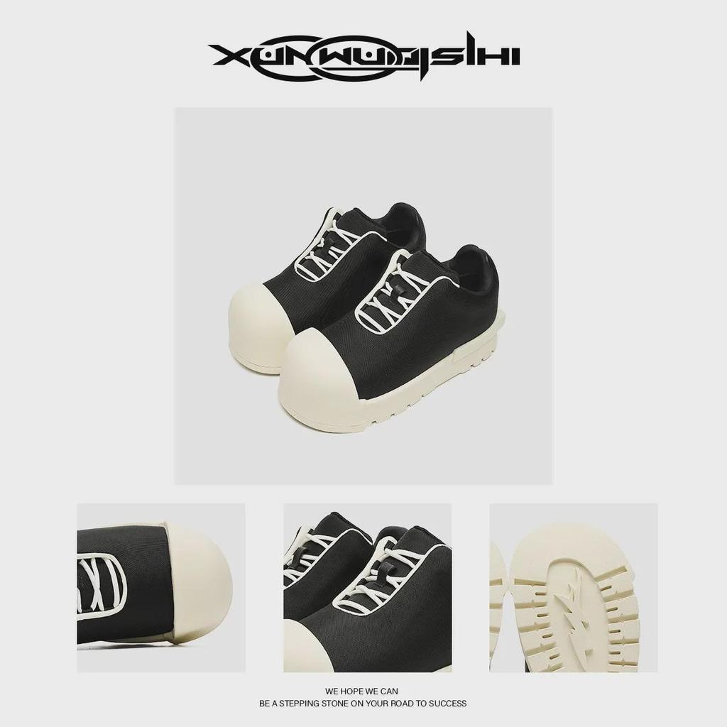 Мужские спортивные повседневные туфли Mickey Big Head с толстой подошвой и увеличенным размером — тренд 2024 года, универсальные, с круглым носком