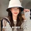 Двусторонняя панама женская осенняя ретро джинсовая однотонная для маленького лица универсальная солнцезащитная шляпа с изысканным чувством